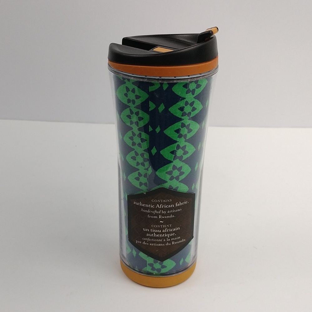 Starbucks Travel Mug Containing African Fabric